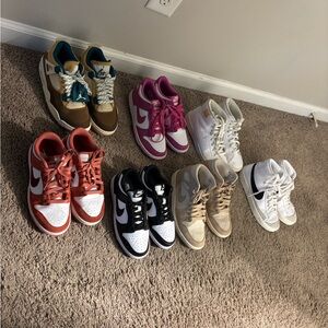 Nike dunks, Jordan’s, and Nike Blazer sneakers for sale